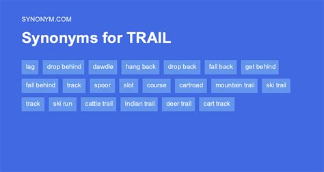 another word for trail.